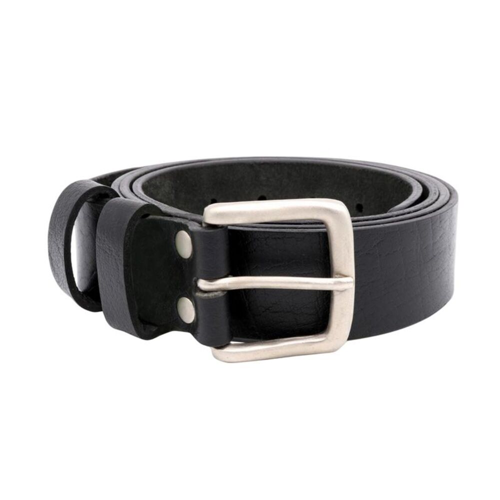 Duke Mens D555 Gavin Leather Square Buckle Belt / Black